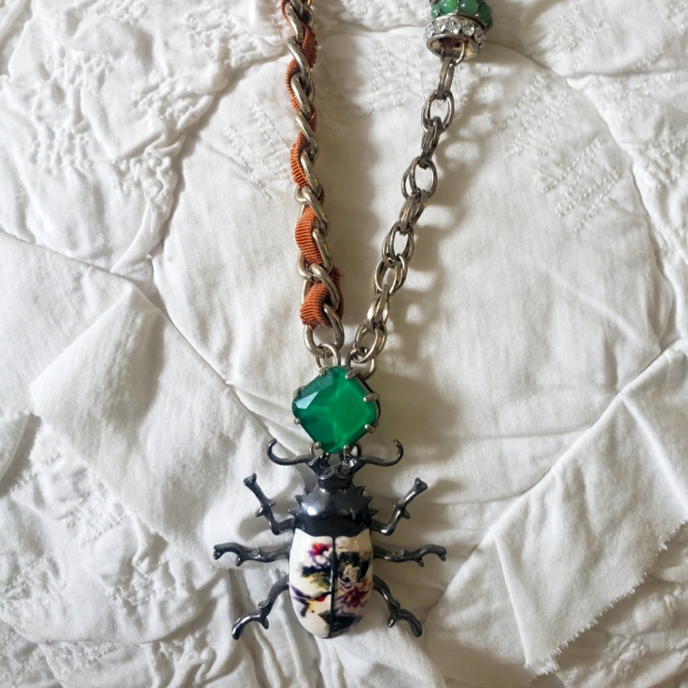 {Anthropologie} Beetle Necklace